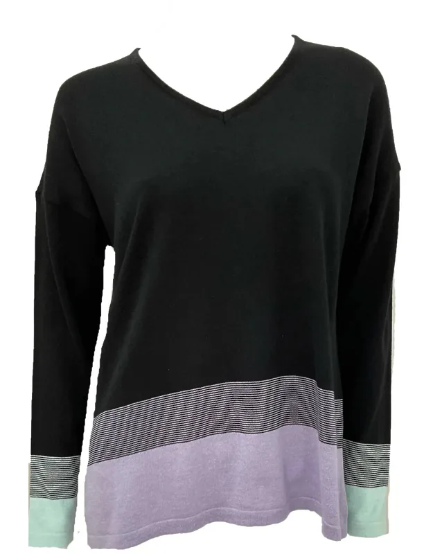 Ombre 3/4 V-neck Top