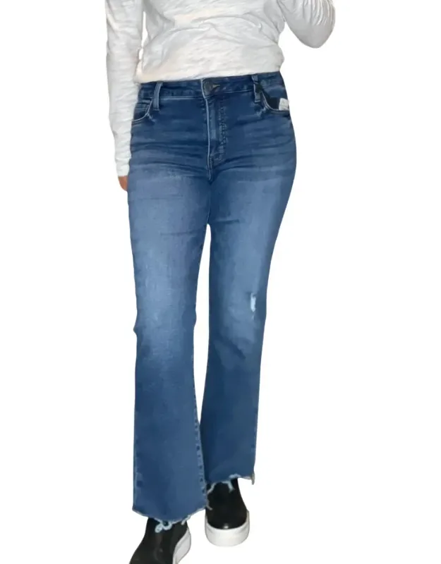 High Rise Ankle Flare Jeans
