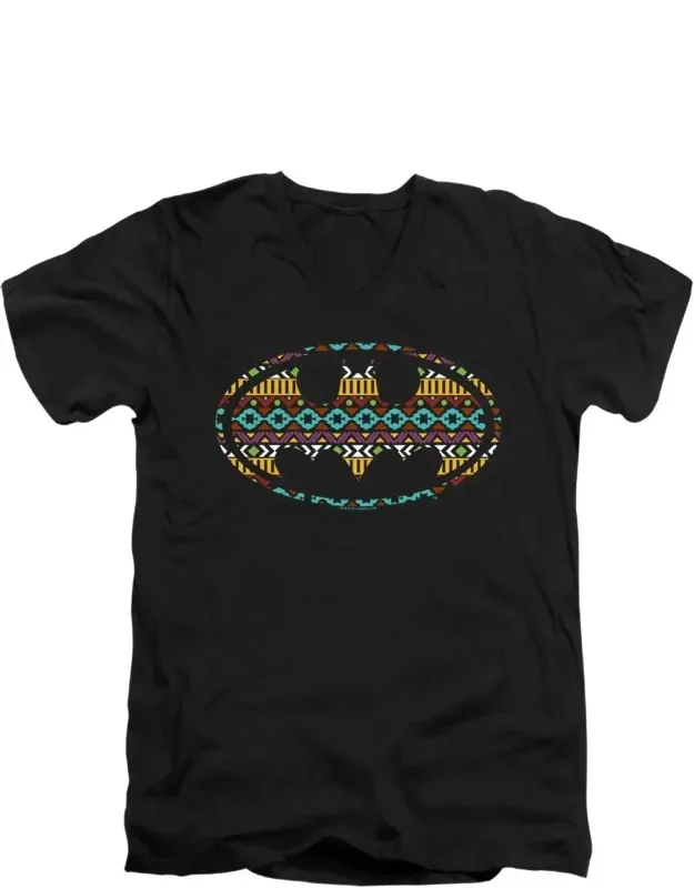 Aztec Fill V Neck Premium Cotton T-shirt