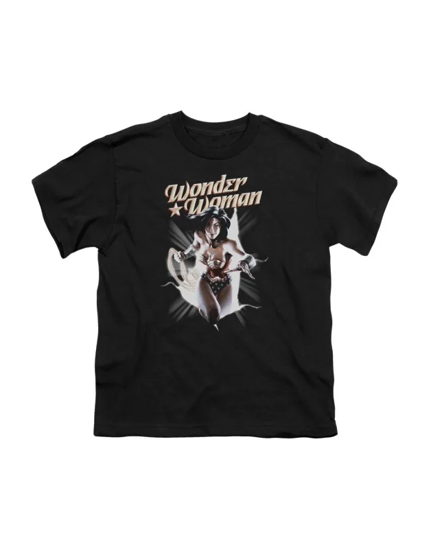 Justice League Of America Break Out Short Sleeve Tee - 100% Cotton, Stylish Design