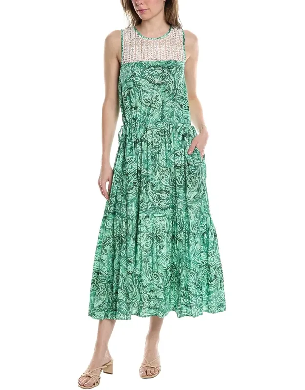 Elation Lace Yoke Midi Dress