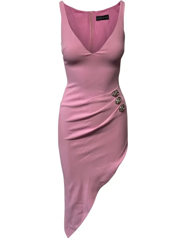 Crystal Embellished Asymmetric Dress