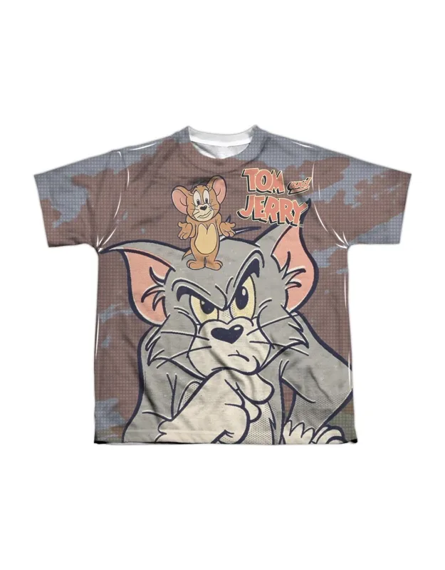 Tom And Jerry Up To No Good Short Sleeve Poly Crew Tee - Stylish For Everyday Wear