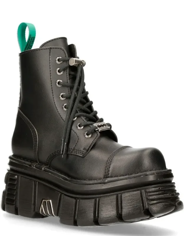 New Rock Combat Platform Boots - Military Style & 8-eyelet Lace Fastening