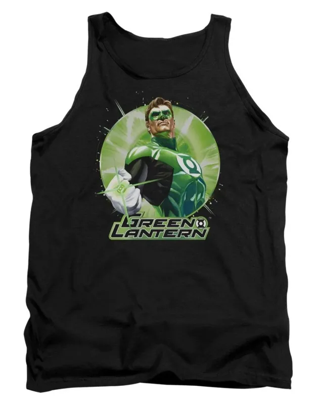 Justice League Of America Green Static Tank Top