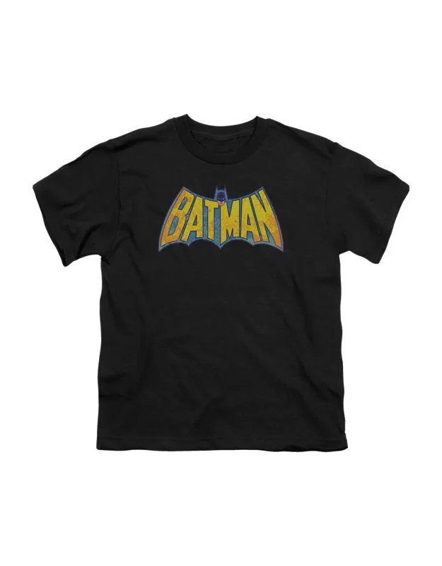Batman Neon Distress Logo Short Sleeve Youth Tee, Stylish, Easy To Wear