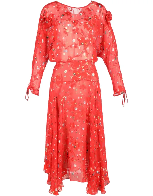 Floral-printed Midi Dress
