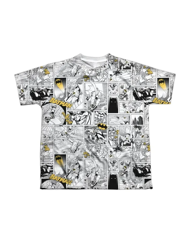 Batman Comic All Over Short Sleeve Poly Crew Tee / T-shirt