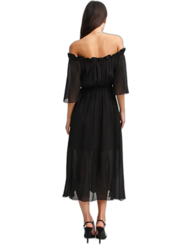 Ruffled Midi Dress