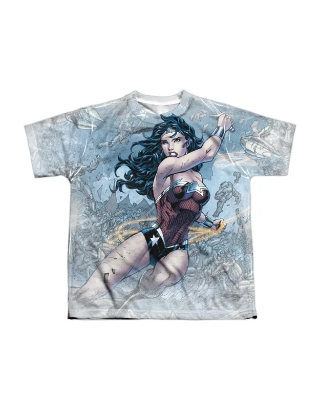 Justice League Of America Warrior Short Sleeve Poly Crew Tee / T-shirt