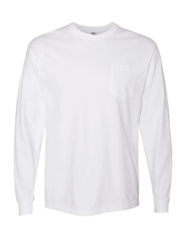 Garment-dyed Heavyweight Long Sleeve Pocket T-shirt
