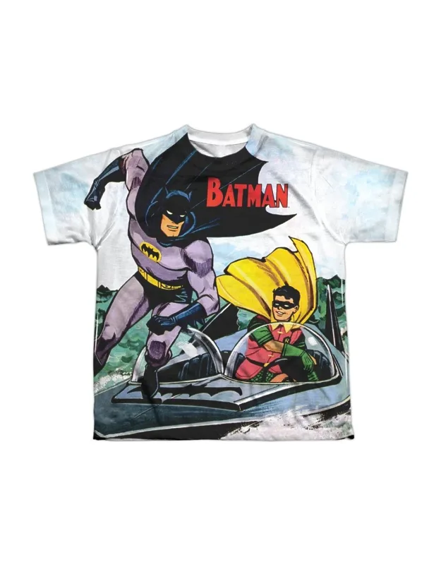 Batman Batboat Short Sleeve Poly Crew Tee