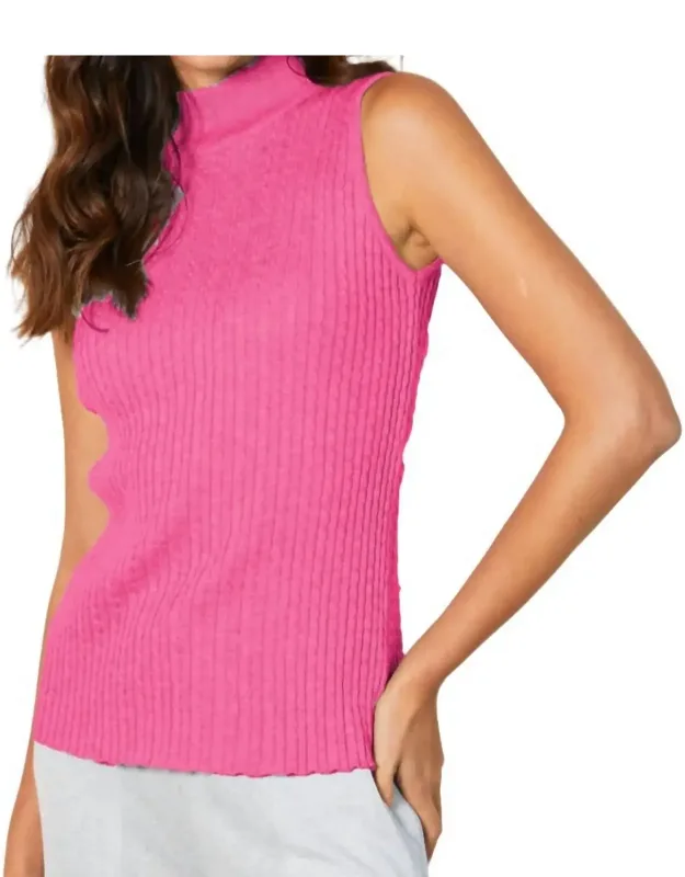 Braided Mock Neck Top