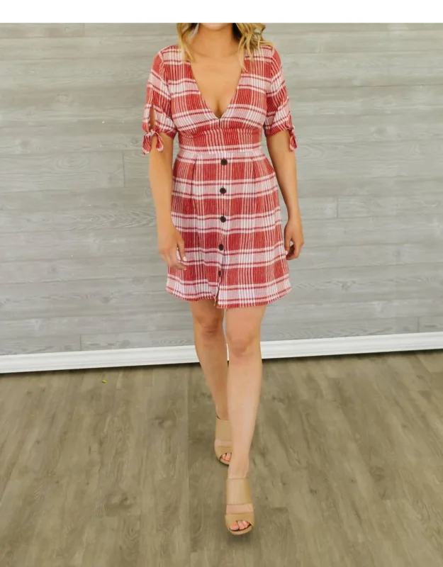 Modern Love Button Front Dress