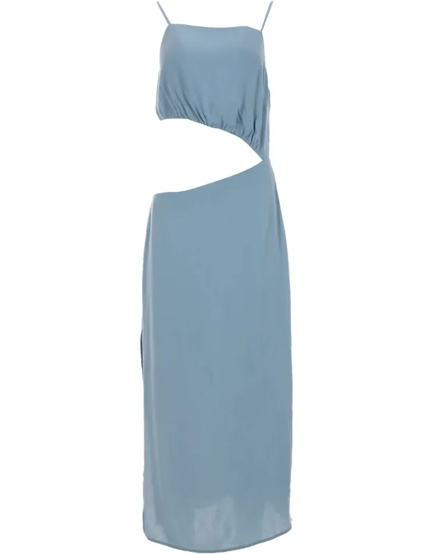 Square Neck Cutout Midi Dress