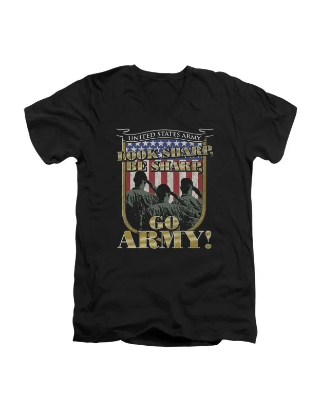 U. S. Army Go U. S. Army Short Sleeve Adult V Neck Premium Cotton Tee / T-shirt Stylish, Guaranteed Authentic
