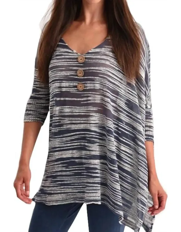 3/4 Sleeve V-neck Tunics