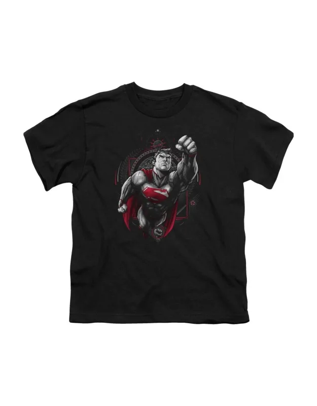 Superman Propaganda Short Sleeve Youth Tee - Stylish Everyday Wear, 100% Cotton