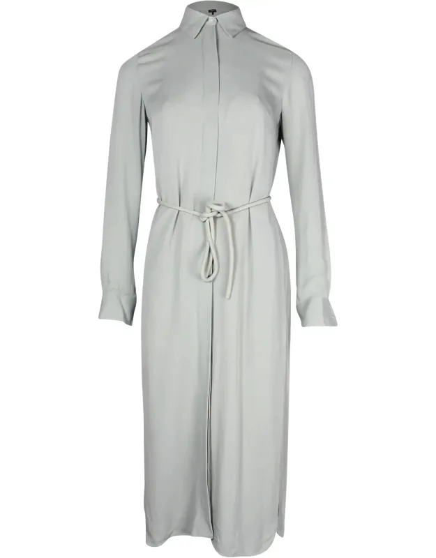 Belted Midi Shirt Dress