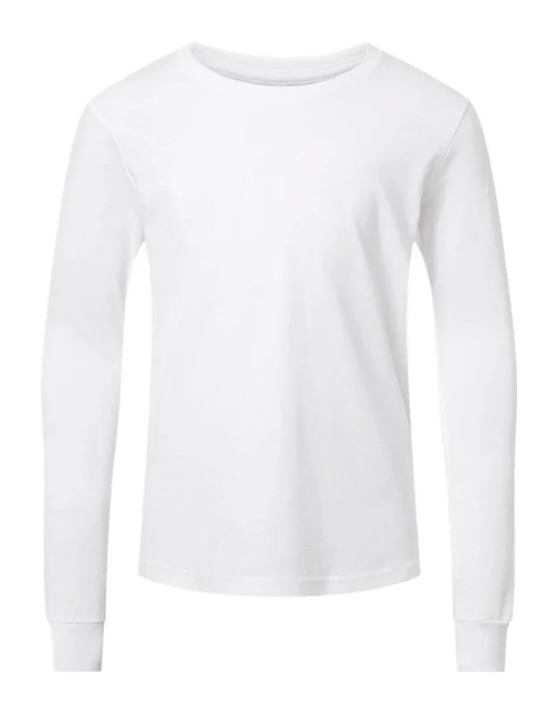 Youth Heather Cvc Long Sleeve Tee - Pre-shrunk, Retail Fit