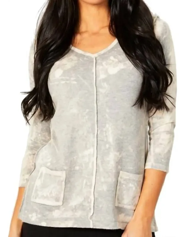 Bleach V-neck Pocket Tunic