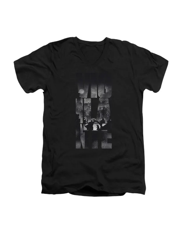 Batman V Superman Rainy Vigilante Short Sleeve V Neck Premium Cotton T-shirt