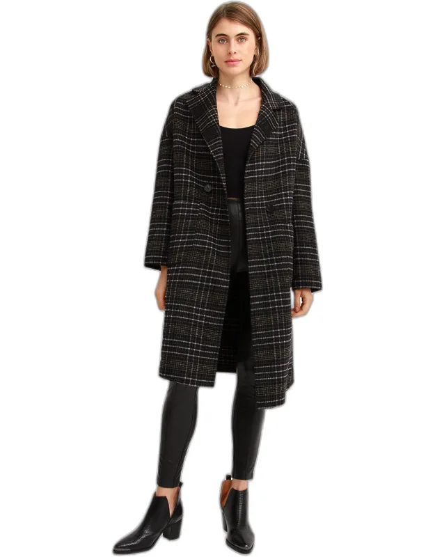 Publisher Double-breasted Coat With Notched Collar And Patch Pockets