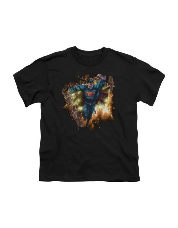 Superman Blasting Through Short Sleeve Tee - Stylish For Everyday Wear