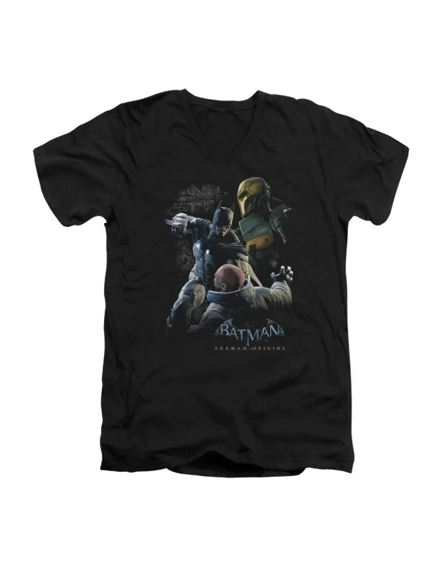 Batman Arkham Origins Punch V Neck T-shirt