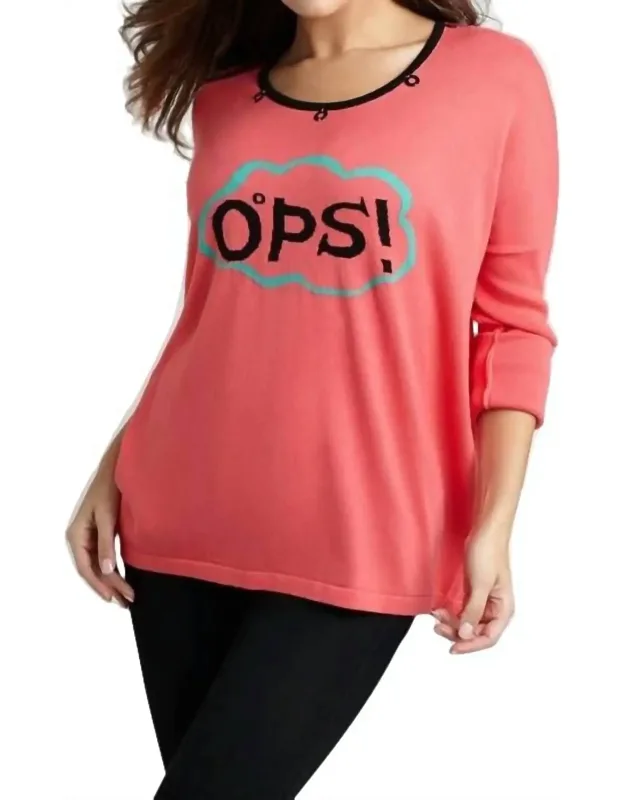 Word Cloud Graphic Sweater - Versatile Knitwear