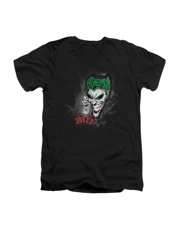 Batman Joker Sprays The City V Neck T-shirt
