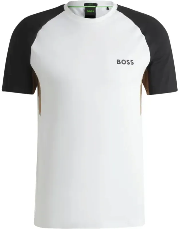 Active Color-blocked T-shirt In Moisture-wicking Fabric