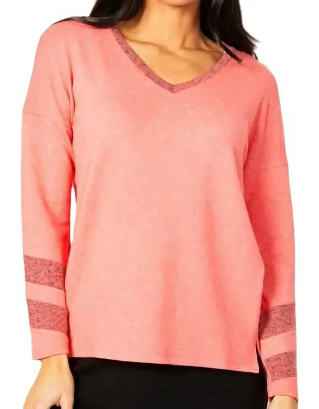 Long Sleeve Love V-neck Top