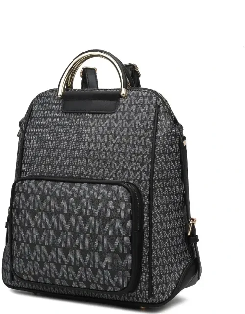 Jules M Logo Vegan Leather Backpack