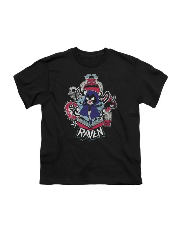 Teen Titans Go Raven Short Sleeve Youth Tee - Stylish For Everyday Wear, 100% Cotton