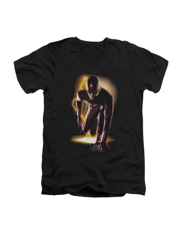 Flash Ready Short Sleeve V Neck Premium Cotton Tee