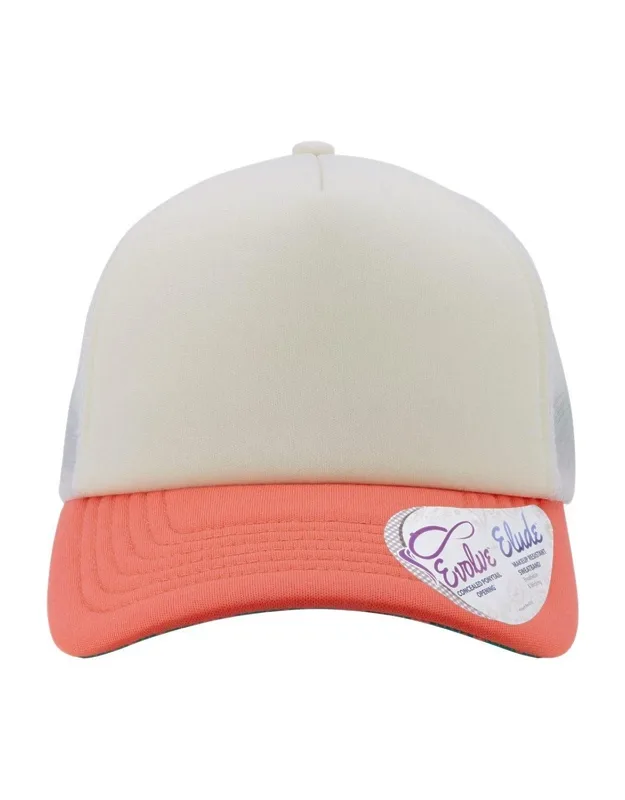 Infinity Foam Trucker Cap With Concealed Ponytail Opening And Breathable Sweatband