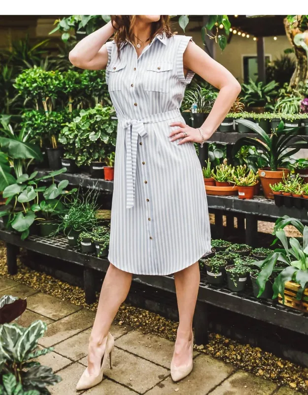 Striped Shirt Dress