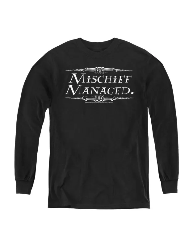 Harry Potter Mischief Managed Long Sleeve Tee - Stylish For Everyday Wear, 100% Cotton