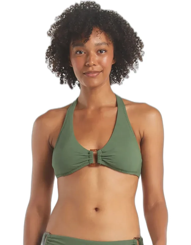 Tortoise Top Halter Neck Swimwear