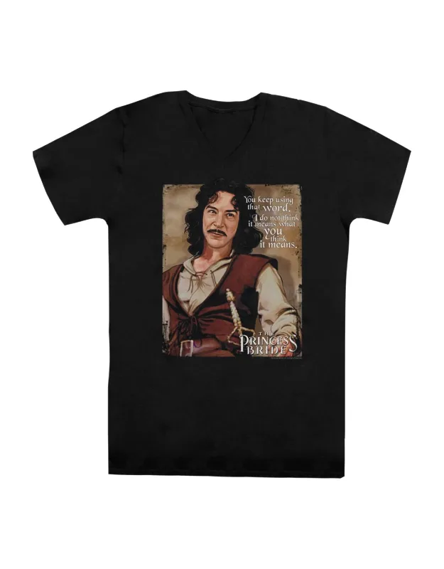 Princess Bride Word V Neck Premium Cotton Tee