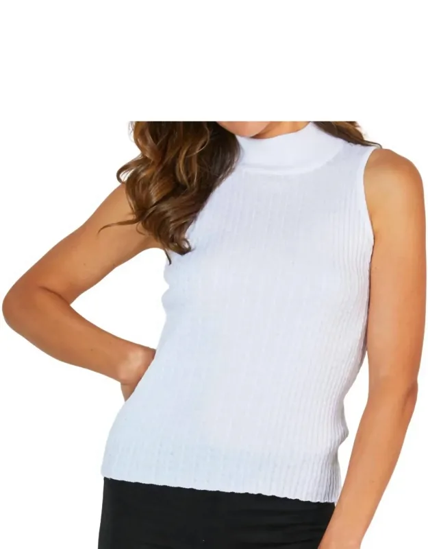 Braided Mock Neck Top