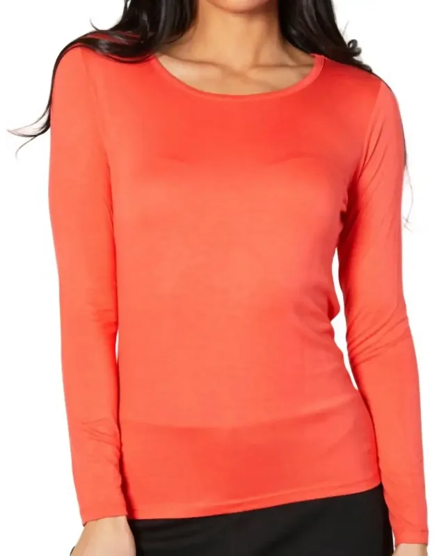 Long Sleeve Scoop Neck Top