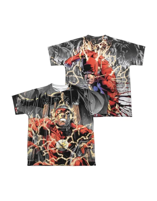 Justice League Of America Shock Therapy Short Sleeve Poly Crew Tee - Stylish For Everyday Wear