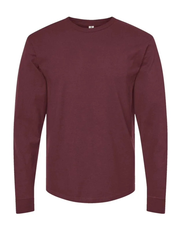 Jersey Long Sleeve T-shirt - 100% Ringspun Cotton, Reactive-dyed For Longer Lasting Color