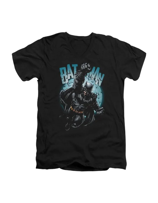 Batman Moon Knight Short Sleeve V Neck Premium Cotton T-shirt