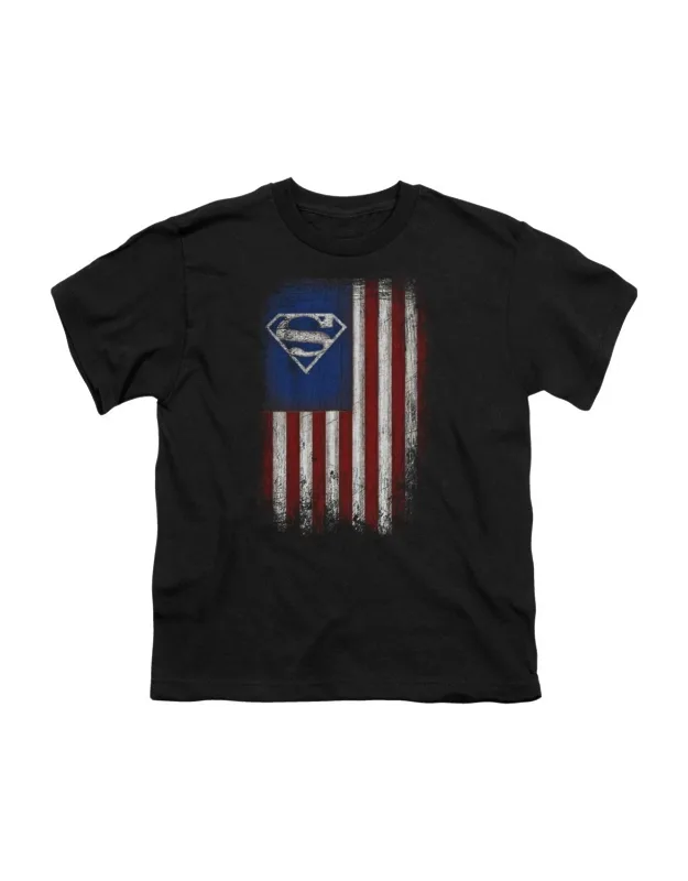 Superman Old Glory Shield Short Sleeve Tee - Stylish For Everyday Wear