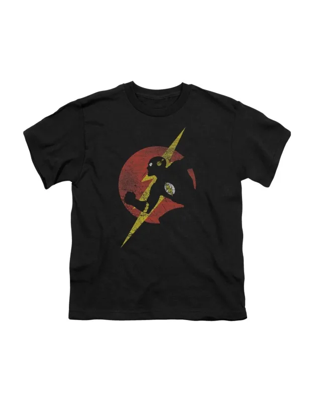 Justice League Of America Flash Symbol Knockout Short Sleeve Tee - 100% Cotton, Stylish Design
