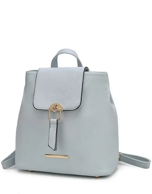 Ingrid Vegan Leather Convertible Backpack With Detachable Straps And Magnetic Snap Closure