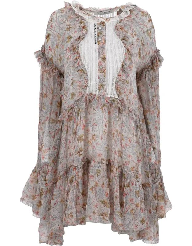 Floral Tiered Mini Dress